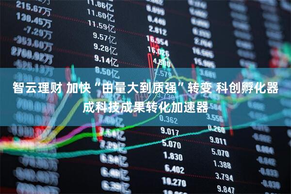 智云理财 加快“由量大到质强”转变 科创孵化器成科技成果转化加速器