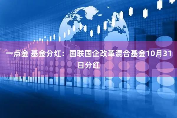 一点金 基金分红:国联国企改革混合基金10月31日分红